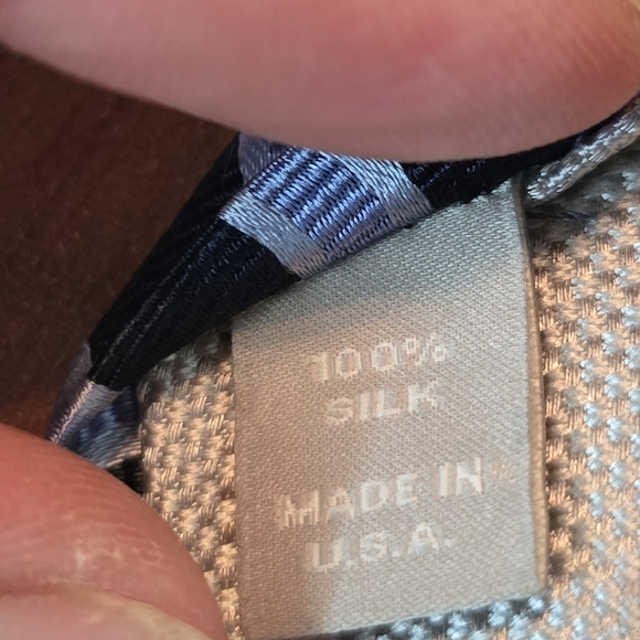 Nordstrom 100% Silk Tie Navy/ Light Blue Diagonal Stripe - Long - Picture 8 of 12